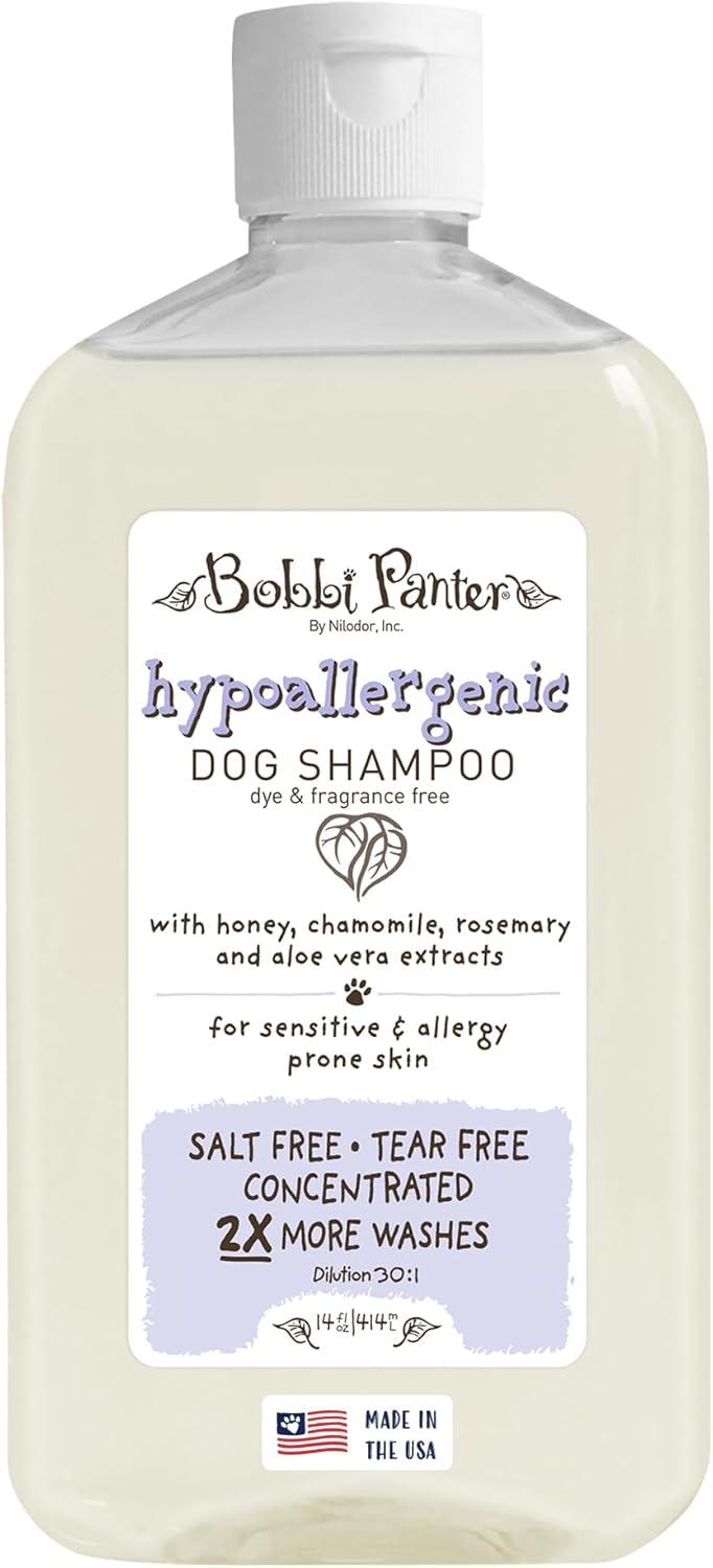 image:imageBobbi Panter Hypoallergenic Dog Shampoo Honey Aloe Vera Chamomile amp Rosemary Dye amp Fragrance Free Natural Formula for Sensitive amp Allergy Skin TearFree 301 Concentrate 1 Gallon Case of 4Unscented