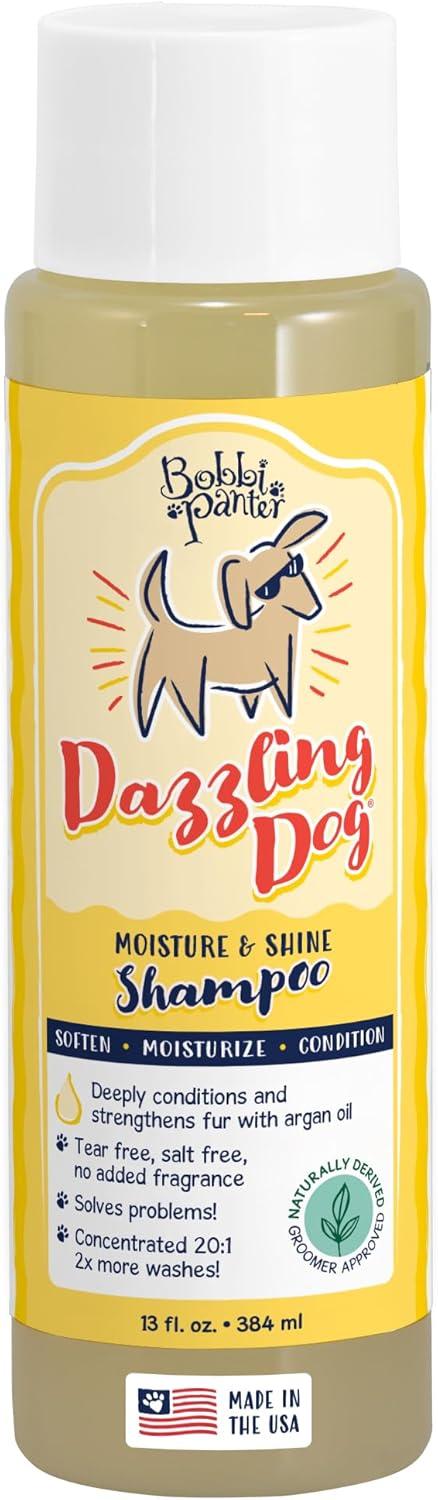image:imageBobbi Panter Moisture amp Shine Dog Shampoo Argan Oil Chamomile amp Peppermint Deep Nourishing Natural Formula for Soft Shiny Coat TearFree 201 Concentrate 1 Gallon Case of 4Chamomile