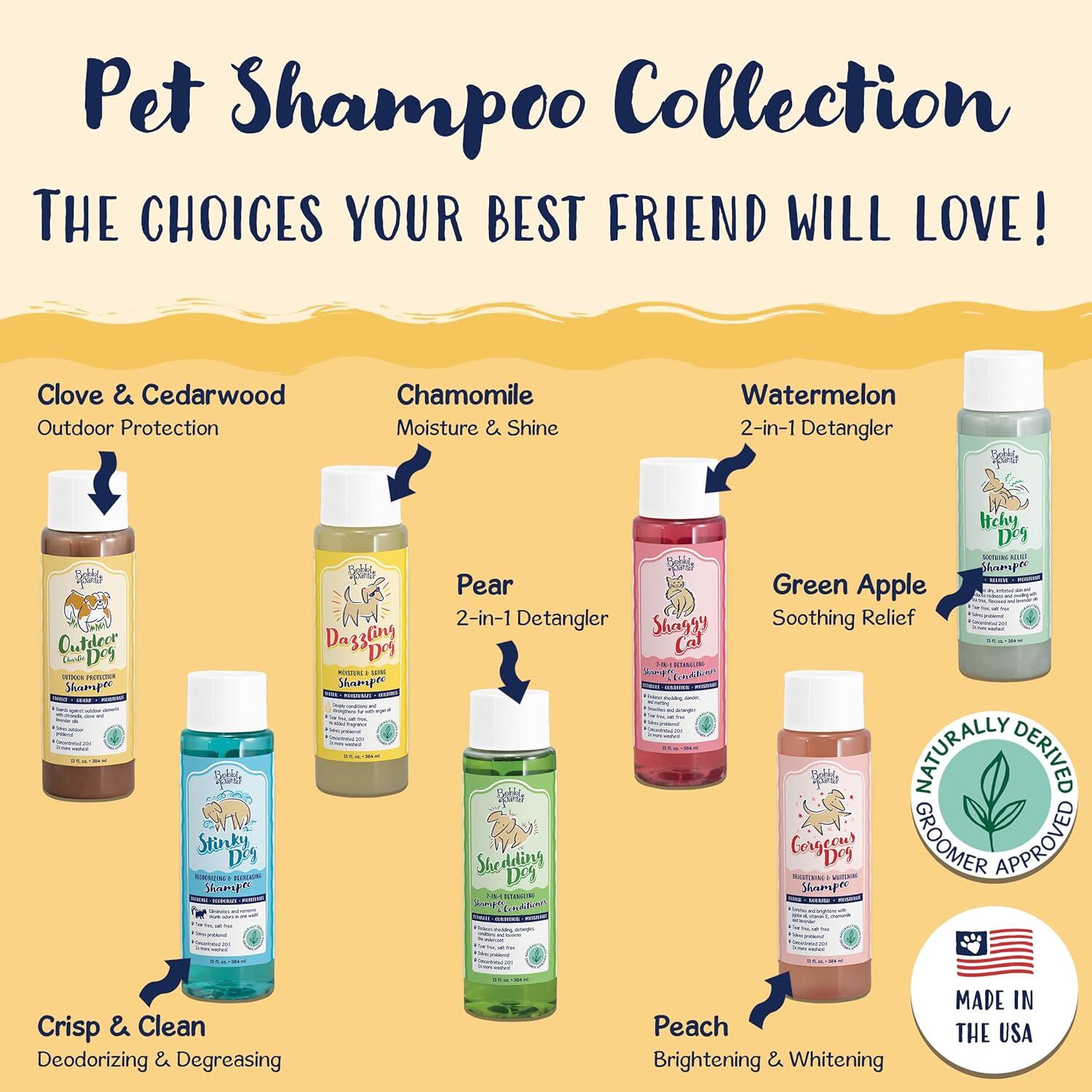 image:imageBobbi Panter Moisture amp Shine Dog Shampoo Argan Oil Chamomile amp Peppermint Deep Nourishing Natural Formula for Soft Shiny Coat TearFree 201 Concentrate 1 Gallon Case of 4Clove Cedarwood