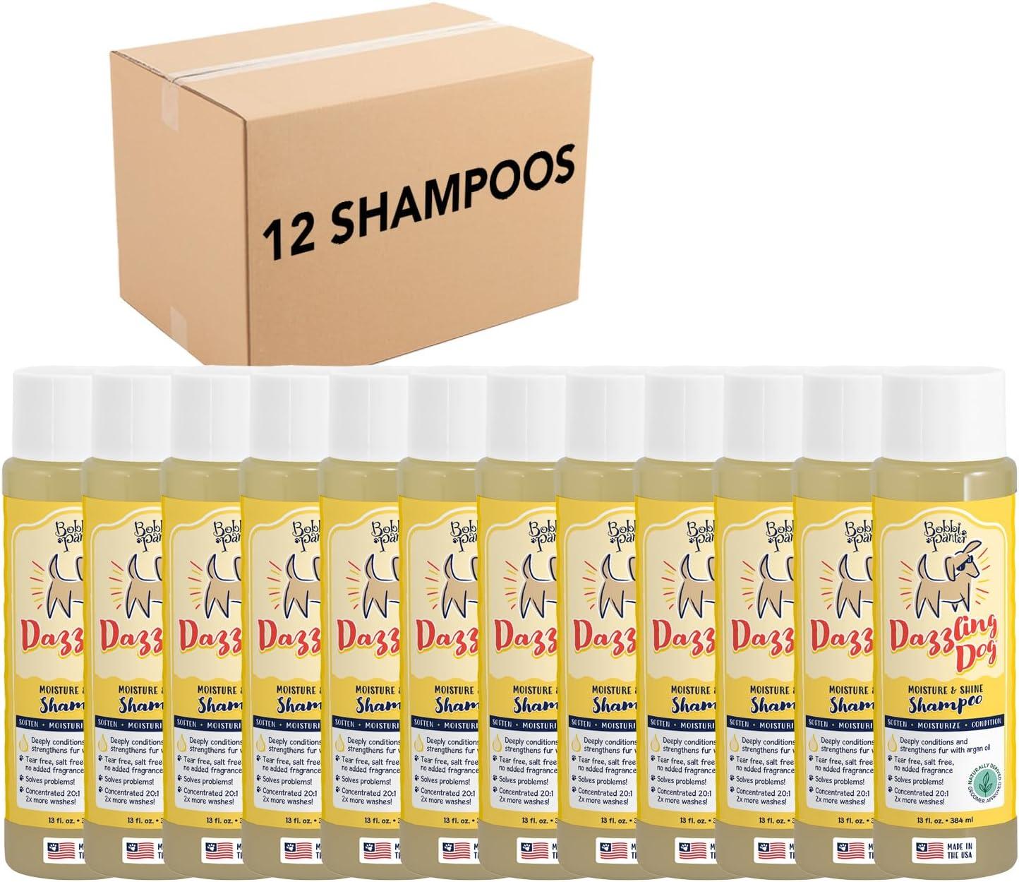 image:imageBobbi Panter Moisture amp Shine Dog Shampoo Argan Oil Chamomile amp Peppermint Deep Nourishing Natural Formula for Soft Shiny Coat TearFree 201 Concentrate 1 Gallon Case of 4Chamomile