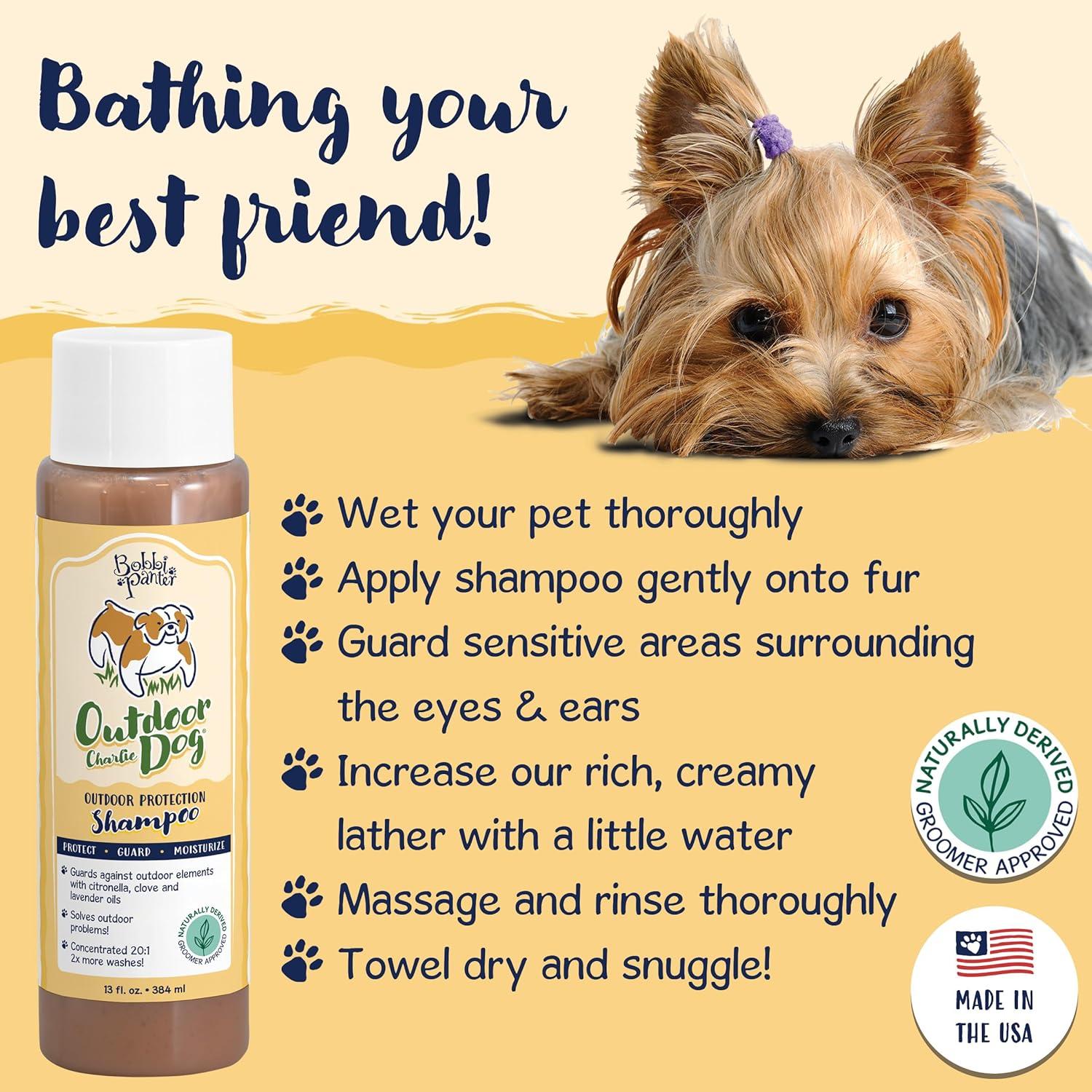 image:imageBobbi Panter Moisture amp Shine Dog Shampoo Argan Oil Chamomile amp Peppermint Deep Nourishing Natural Formula for Soft Shiny Coat TearFree 201 Concentrate 1 Gallon Case of 4Clove Cedarwood