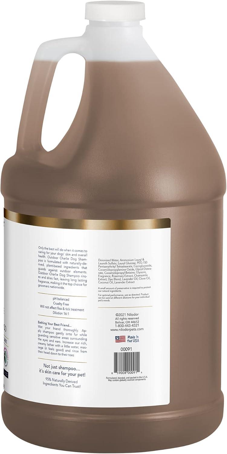 image:imageBobbi Panter Moisture amp Shine Dog Shampoo Argan Oil Chamomile amp Peppermint Deep Nourishing Natural Formula for Soft Shiny Coat TearFree 201 Concentrate 1 Gallon Case of 4Clove Cedarwood