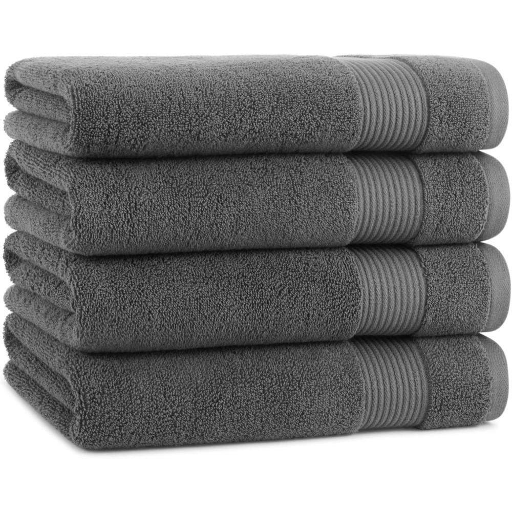 image:imageArkwright Makeup Remover Washcloths Pack of 6 100 Cotton Soft Quick Dry Reusable Face Towels for Makeup Removal and Facial Cleansing 13 x 13 in BlackPewter Grey