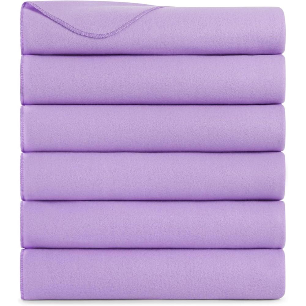 image:imageArkwright Polar Fleece Throw Blankets Bulk Case of 24 Ultra Soft Cozy Blanket for Car Camping Couch Office Outdoor Home and Bed 50 x 60 in Assorted ColorsPurple