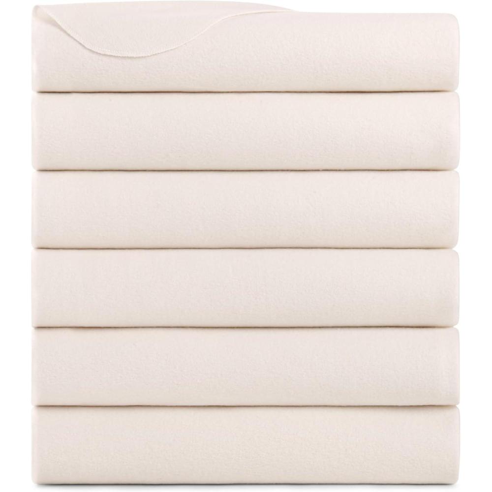 image:imageArkwright Polar Fleece Throw Blankets Bulk  Case of 24  Ultra Soft Cozy Blanket for Car Camping Couch Office Outdoor Home and Bed 50 x 60 in Assorted ColorsIvory