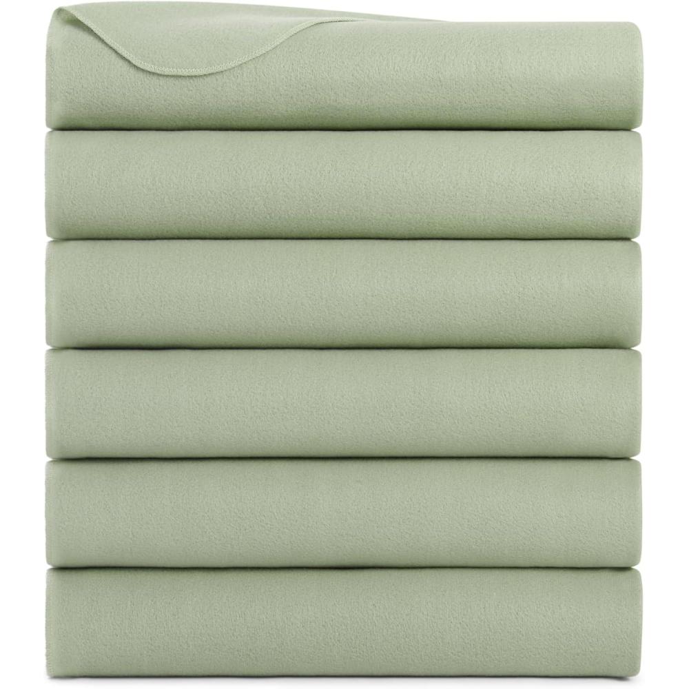 image:imageArkwright Polar Fleece Throw Blankets Bulk Case of 24 Ultra Soft Cozy Blanket for Car Camping Couch Office Outdoor Home and Bed 50 x 60 in Assorted ColorsGreen