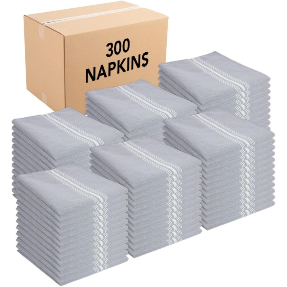 image:imageArkwright Restaurant Cloth Napkins Case of 300 Spun Polyester Bulk Dinner Napkin with Hemmed Edges Ideal for Dinner Wedding Party Banquet Kitchen 20 x 20 in NavyReverse Dark Grey