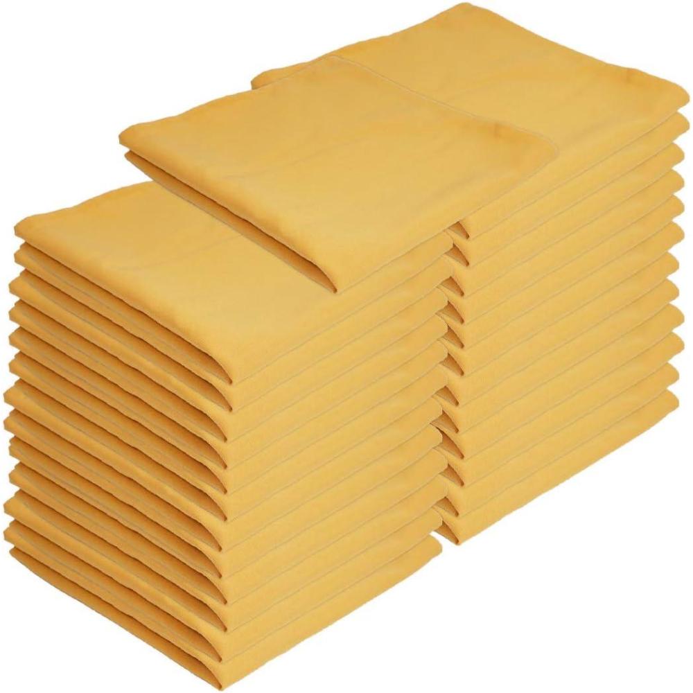 image:imageArkwright Restaurant Cloth Napkins Case of 300 Spun Polyester Bulk Dinner Napkin with Hemmed Edges Ideal for Dinner Wedding Party Banquet Kitchen 20 x 20 in NavyGold