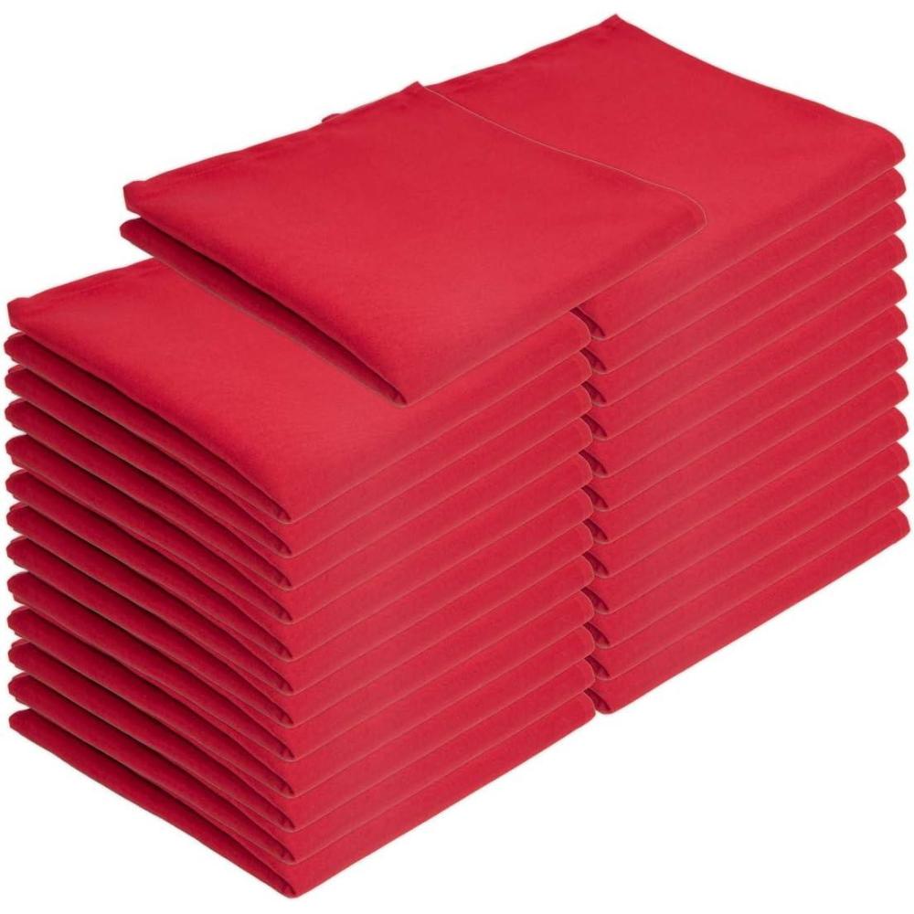 image:imageArkwright Restaurant Cloth Napkins Case of 300 Spun Polyester Bulk Dinner Napkin with Hemmed Edges Ideal for Dinner Wedding Party Banquet Kitchen 20 x 20 in NavyRed