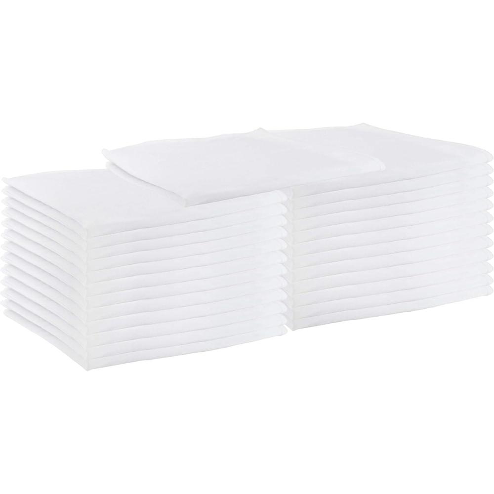 image:imageArkwright Restaurant Cloth Napkins Case of 300 Spun Polyester Bulk Dinner Napkin with Hemmed Edges Ideal for Dinner Wedding Party Banquet Kitchen 20 x 20 in NavyWhite