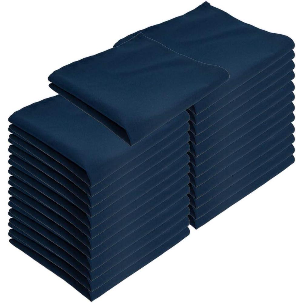 image:imageArkwright Restaurant Cloth Napkins Case of 300 Spun Polyester Bulk Dinner Napkin with Hemmed Edges Ideal for Dinner Wedding Party Banquet Kitchen 20 x 20 in NavyNavy Blue