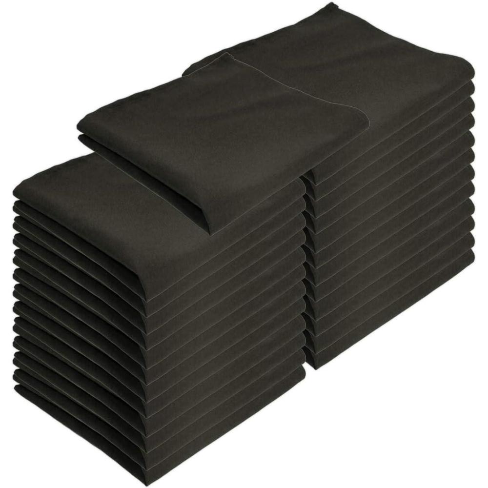 image:imageArkwright Restaurant Cloth Napkins Case of 300 Spun Polyester Bulk Dinner Napkin with Hemmed Edges Ideal for Dinner Wedding Party Banquet Kitchen 20 x 20 in NavyBlack