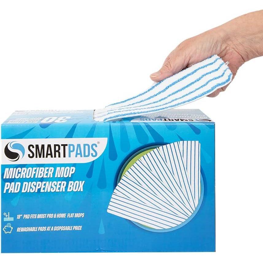 image:imageArkwright Reusable Smart Pads Box  Case of 240 Disposable or Washable Microfiber Mop Pads Compatible with Swiffer Mop Heads Dry and Wet Mops for Many Types of Floor Cleaning 18 in BlueBlue