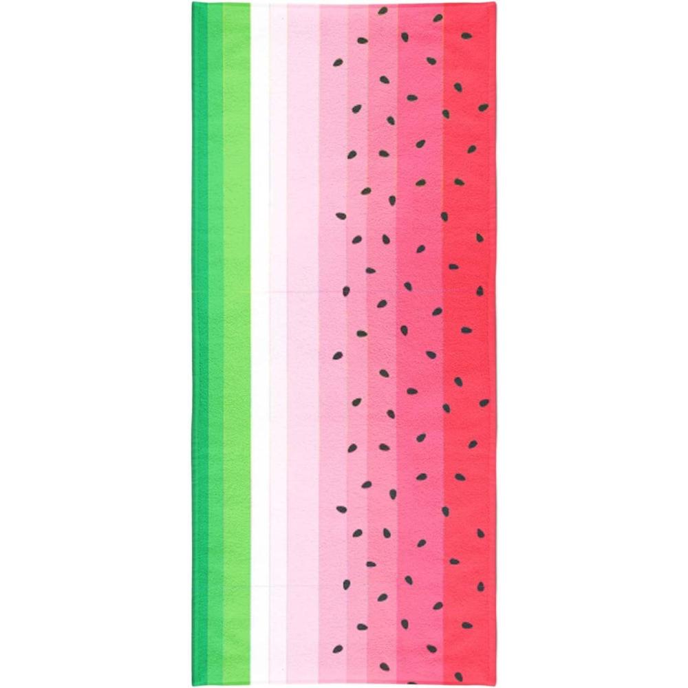 image:imageArkwright Velour Printed Beach Towel 100 Cotton Super Absorbent and Quick Drying Oceanic Pool Towel for Beach Spa and Bath 30 x 60 in Melon