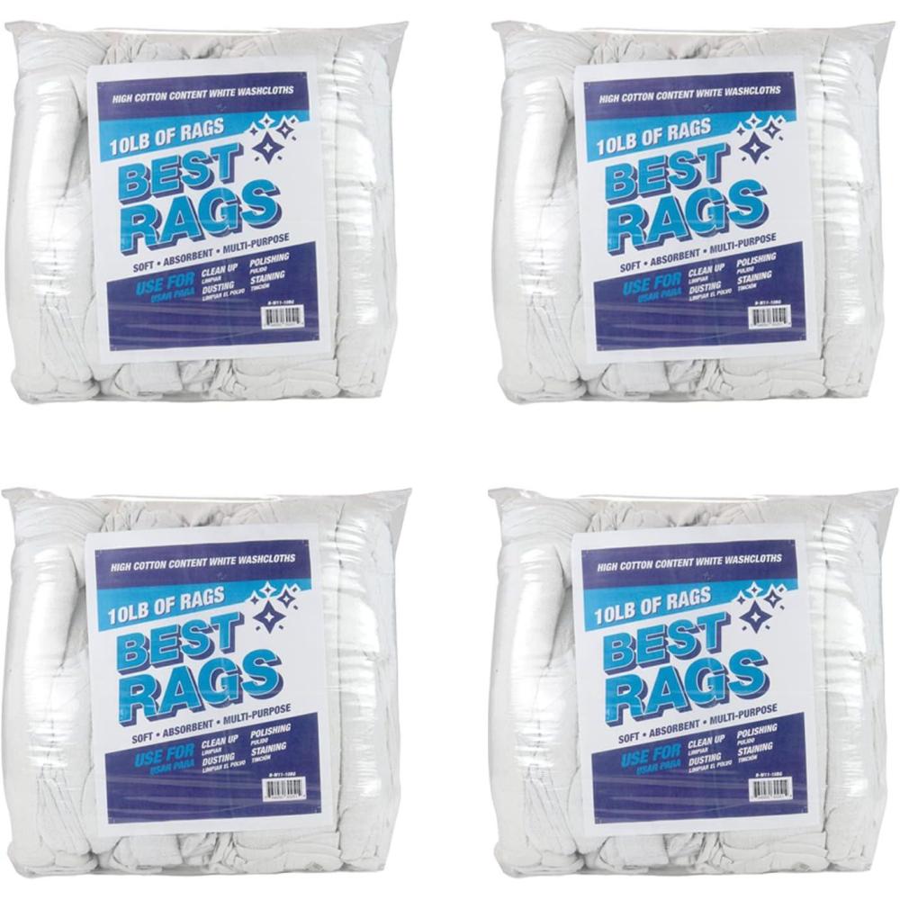 image:imageArkwright W11 Terry Cloth Towels for Cleaning Soft Cotton Blend Washable MultiPurpose Bar Mop Absorbent amp Quick Dry Bulk Box of Rags for Kitchen Auto Shop and Garage 25 lb White10 lbs Bag Case of 4
