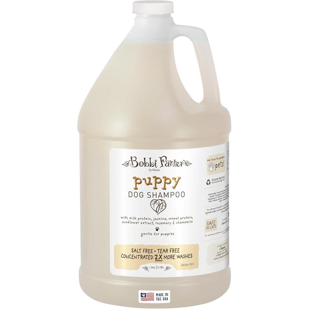 image:imageBobbi Panter Hypoallergenic Dog Shampoo Honey Aloe Vera Chamomile amp Rosemary Dye amp Fragrance Free Natural Formula for Sensitive amp Allergy Skin TearFree 301 Concentrate 1 Gallon Case of 4Milk Honey