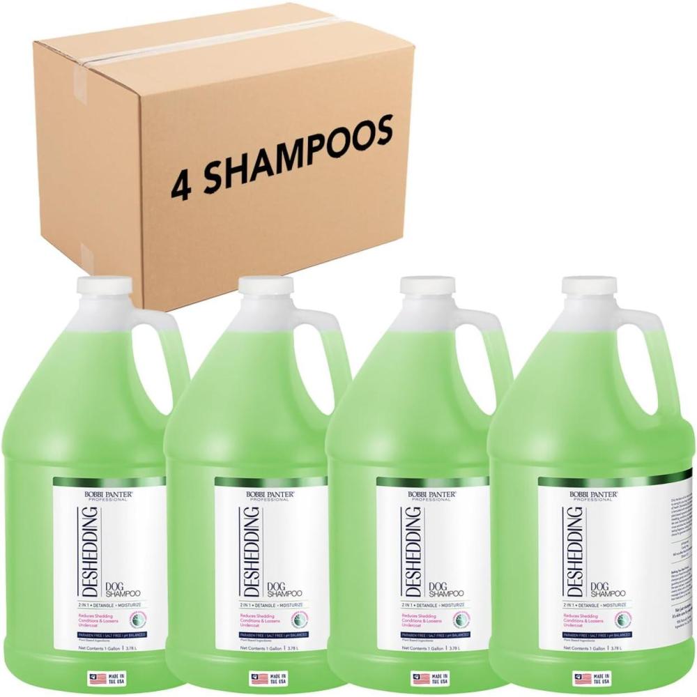 image:imageBobbi Panter Moisture amp Shine Dog Shampoo Argan Oil Chamomile amp Peppermint Deep Nourishing Natural Formula for Soft Shiny Coat TearFree 201 Concentrate 1 Gallon Case of 4Crisp Fresh