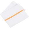 Arkwright Bar Mop Towels, Pack of 12, 100% Cotton Kitchen Dishcloths, Absorbent Quick Dry Cleaning Cloths for Restaurant, Bar and Home Kitchen, 16 x 19 in, White/Blue(Gold Stripe)