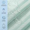Arkwright Bathroom Shower Curtain Set – Stainless 12 Metal Hooks, Modern Damask Woven Washable Fabric with Weighted Hem & Rust-Proof Grommets, 210 GSM Heavy Duty, 72 x 72 in, Almond Milk(Silt Green (Damask))