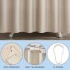 Arkwright Bathroom Shower Curtain Set – Stainless 12 Metal Hooks, Modern Damask Woven Washable Fabric with Weighted Hem & Rust-Proof Grommets, 210 GSM Heavy Duty, 72 x 72 in, Almond Milk(Almond Milk (Raindrop))
