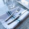 Arkwright Bistro Dinner Cloth Napkins – (Case of 120) Absorbent, Soft, and Washable Professional Restaurant Quality Bulk Table Linen with French Stripes, 18 x 22 in, Grey(Hunter Green)