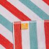 Arkwright Cabo Chaise Lounge Cover Towel with Pocket – Pack of 2 – Striped 100% Cotton Cabana Cover for Beach Pool Outdoor Chairs, 30 x 85 in, Tropical Breeze/Skydive Blue(Crabapple/Pool Blue)