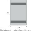 Arkwright California Cabana Stripe Beach Towel – Pack of 4, Large Soft Quick Dry 100% Cotton Terry Towels Set for Pool, Swim, and Hot Tub, Oversized 30 x 70 in, Grey(Grey)