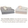 Arkwright Common Ground Bulk Blankets – Pack of 12 – Reversible 100% Cotton All Season Lightweight Couch Bed Throws for Wedding Guests, Travel, and Outdoor Events, 50 x 70 in, White(Diamond)