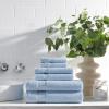 Arkwright Makeup Remover Washcloths, Pack of 6, 100% Cotton Soft Quick Dry Reusable Face Towels for Makeup Removal and Facial Cleansing, 13 x 13 in, Black(Misty Blue)