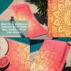 Arkwright Mandala Microfiber Beach Towels – Lightweight and Quick Dry Oversized Pool Towel, Perfect for Hotel, Spa, Hot Tub, Bath, and Resort, 30 x 70 in, Orange(Orange)