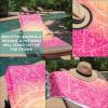 Arkwright Mandala Microfiber Beach Towels – Lightweight and Quick Dry Oversized Pool Towel, Perfect for Hotel, Spa, Hot Tub, Bath, and Resort, 30 x 70 in, Orange(Pink)