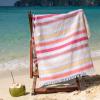 Arkwright Sand Free Beach Towel – Pack of 6 – Oversized 35 x 75 Turkish Cotton Quick Dry, Compact & Lightweight Blankets for Pool Chairs, Resorts, Outdoor, Bold(Bold)