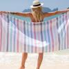 Arkwright Sand Free Beach Towel – Pack of 6 – Oversized 35 x 75 Turkish Cotton Quick Dry, Compact & Lightweight Blankets for Pool Chairs, Resorts, Outdoor, Bold(Fiesta)