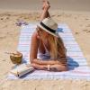 Arkwright Sand Free Beach Towel – Pack of 6 – Oversized 35 x 75 Turkish Cotton Quick Dry, Compact & Lightweight Blankets for Pool Chairs, Resorts, Outdoor, Bold(Fiesta)