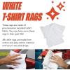 Arkwright T-Shirt Rags Bulk, 50 lb Box, Cotton Cleaning Towels, Low Lint Knit Wiping Cloths for Paint, Stain, Grease, Shop and Auto Use, Absorbent Machine Washable, White(10 lb Bag)