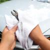 Arkwright TT60 Terry Cloth Rags, Pack of 60, 100% Cotton Cleaning Towels for Kitchen, Auto Shop and Bar Use, Absorbent Machine Washable, 14 x 17 in, White(Pack of 60)