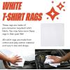 Arkwright W43 Cotton Tshirt Rags – 5 lb Bag – (Pack of 8) Soft Lint Free Cloths for Cleaning, Streak & Scratch-Free, Professional Grade Bulk Wiping Towels for Polishing, Painting, and Staining, White(5 lb Bag)