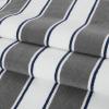 Aston & Arden Striped Beach Towel – Oversized 35 x 70 Soft Plush Thick Cotton, 600 GMS Heavy & Luxury for Pool Chairs, Resort, and Hot Tub, Gray/Navy(Grey/Navy)