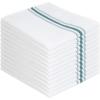 Arkwright Bistro Dinner Cloth Napkins – (Case of 120) Absorbent, Soft, and Washable Professional Restaurant Quality Bulk Table Linen with French Stripes, 18 x 22 in, Grey(Hunter Green)
