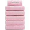 Arkwright Makeup Remover Cloths Bulk – Microfiber Coral Fleece Face Towels, Ultra Soft Reusable Washcloths, Gentle Facial Cleansing for Waterproof Makeup, 13 x 13, Black (Case of 108)(Pink)