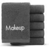 Arkwright Makeup Remover Fingertip Towels Bulk – 100% Cotton Face Towels, Soft Reusable Washcloths, Gentle Facial Cleansing for Waterproof Makeup, 11 x 17, Black (Case of 144)(Grey)