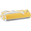 Aston & Arden Striped Beach Towel – Oversized 35 x 70 Soft Plush Thick Cotton, 600 GMS Heavy & Luxury for Pool Chairs, Resort, and Hot Tub, Gray/Navy(Yellow/Navy)