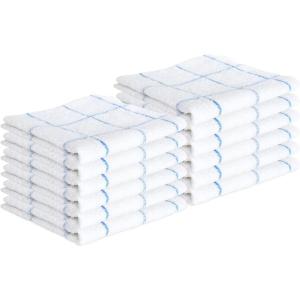 Arkwright Kitchen Tea Towels – (Bulk Case of 144) Soft, 100% Cotton Terry Dishcloths, Highly Absorbent & Quick Dry, Hand Washcloths for Washing, Drying, and Cleaning, 15 x 25 in, Blue(Blue)