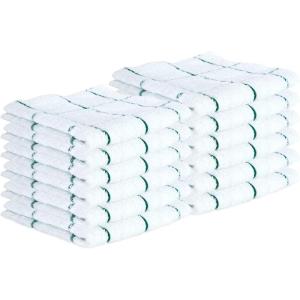 Arkwright Kitchen Tea Towels – (Bulk Case of 144) Soft, 100% Cotton Terry Dishcloths, Highly Absorbent & Quick Dry, Hand Washcloths for Washing, Drying, and Cleaning, 15 x 25 in, Blue(Green)