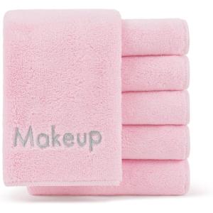 Arkwright Makeup Remover Fingertip Towels Bulk- Microfiber Coral Fleece Face Towels, Ultra Soft Reusable Washcloths, Gentle Facial Cleansing for Waterproof Makeup, 11 x 17, Pink (Case of 72)(72)