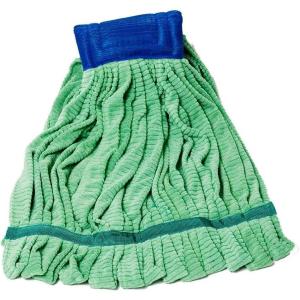 Arkwright Microfiber Tube Mop Head Replacement – (Bulk Case of 12) Heavy Duty, Lint Free, Super Absorbent & Bleach-Safe, Janitorial Essential for Commercial & Industrial Floor Cleaning, 18 oz, Blue(Green)
