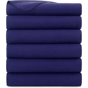 Arkwright Polar Fleece Throw Blankets Bulk – Case of 24 – Ultra Soft Cozy Blanket for Car, Camping, Couch, Office, Outdoor, Home, and Bed, 50 x 60 in, Assorted Colors(Navy)