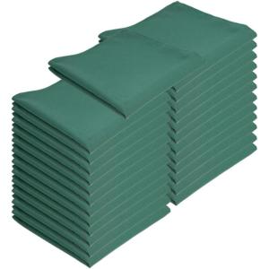 Arkwright Restaurant Cloth Napkins – (Case of 300) Spun Polyester Bulk Dinner Napkin with Hemmed Edges – Ideal for Dinner, Wedding, Party, Banquet, Kitchen, 20 x 20 in, Navy(Green)