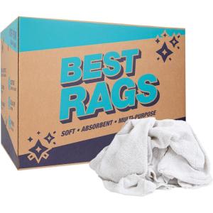 Arkwright W11 Terry Cloth Towels for Cleaning – Soft Cotton Blend Washable Multi-Purpose Bar Mop, Absorbent & Quick Dry, Bulk Box of Rags for Kitchen, Auto Shop, and Garage, 25 lb, White(50 lbs. Box)