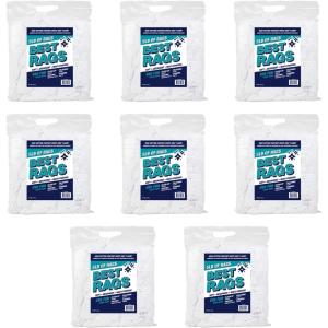 Arkwright W43 Cotton Tshirt Rags – 5 lb Bag – (Pack of 8) Soft Lint Free Cloths for Cleaning, Streak & Scratch-Free, Professional Grade Bulk Wiping Towels for Polishing, Painting, and Staining, White(5 lb Bag (Case of 8))